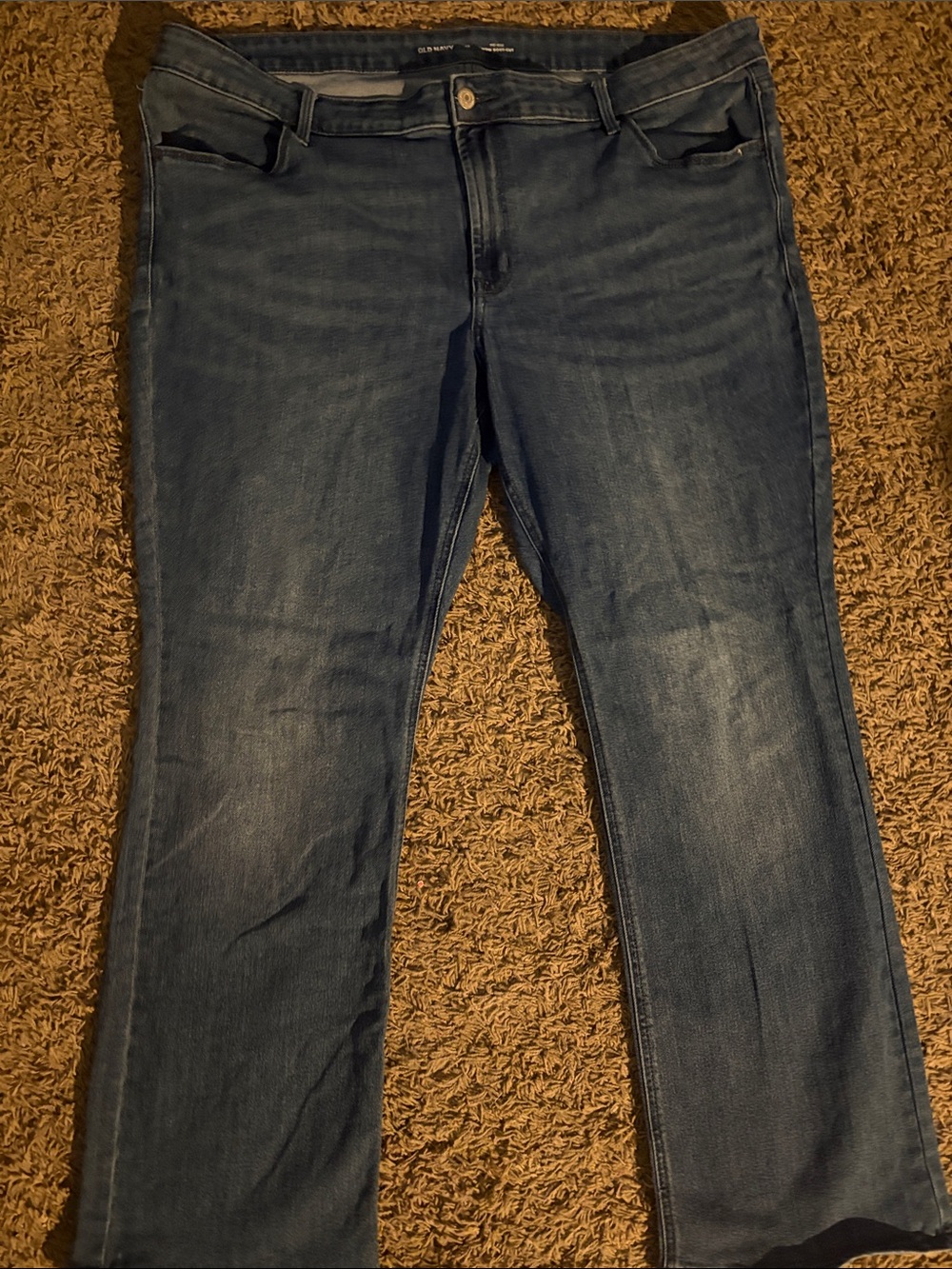 Old Navy Dark Blue Mid-Rise Boot-Cut Jeans